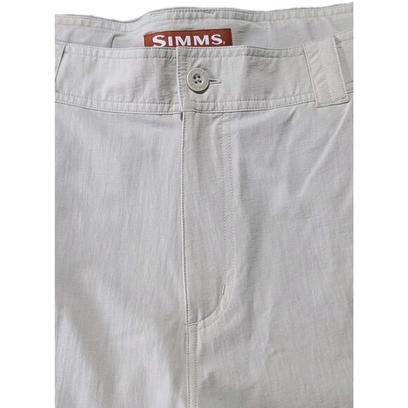 Simms Fishing Pants XL Beige Quick Dry Nylon Spandex Outdoor Hiking Travel - Picture 4 of 16